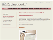 Tablet Screenshot of cabinetworks.de